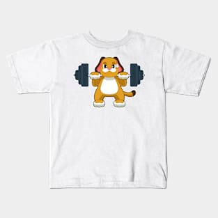 Dog Bodybuilding Dumbbell Kids T-Shirt